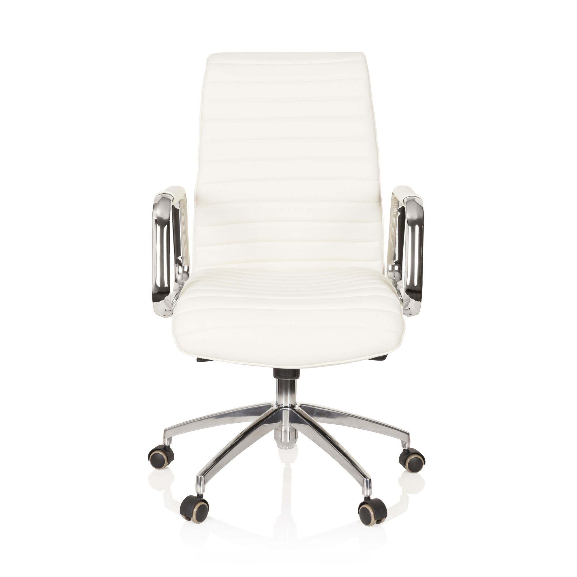 ASPERA 10 Office chair Swivel with castors Leather White
