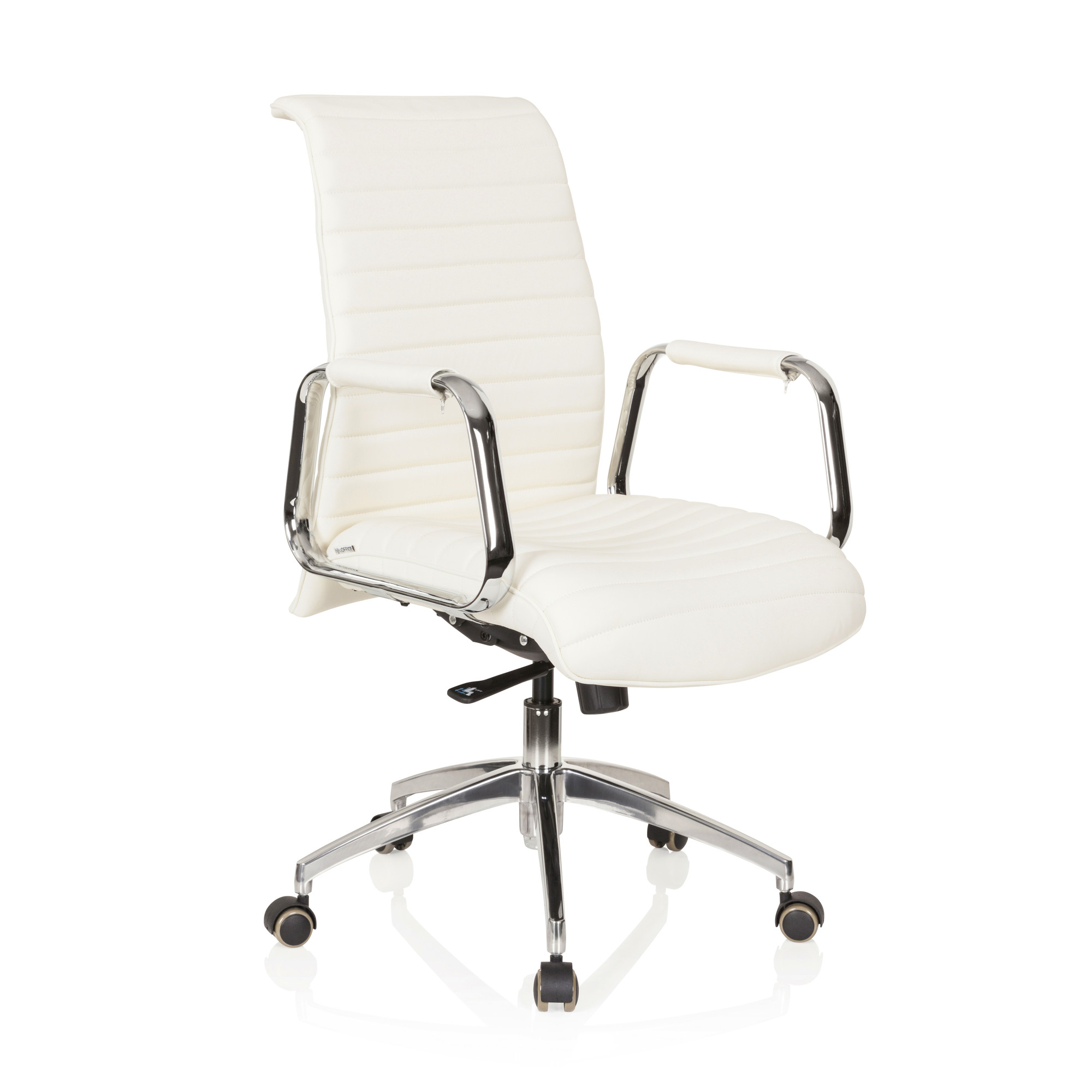 ASPERA 10 Office chair Swivel with castors Leather White