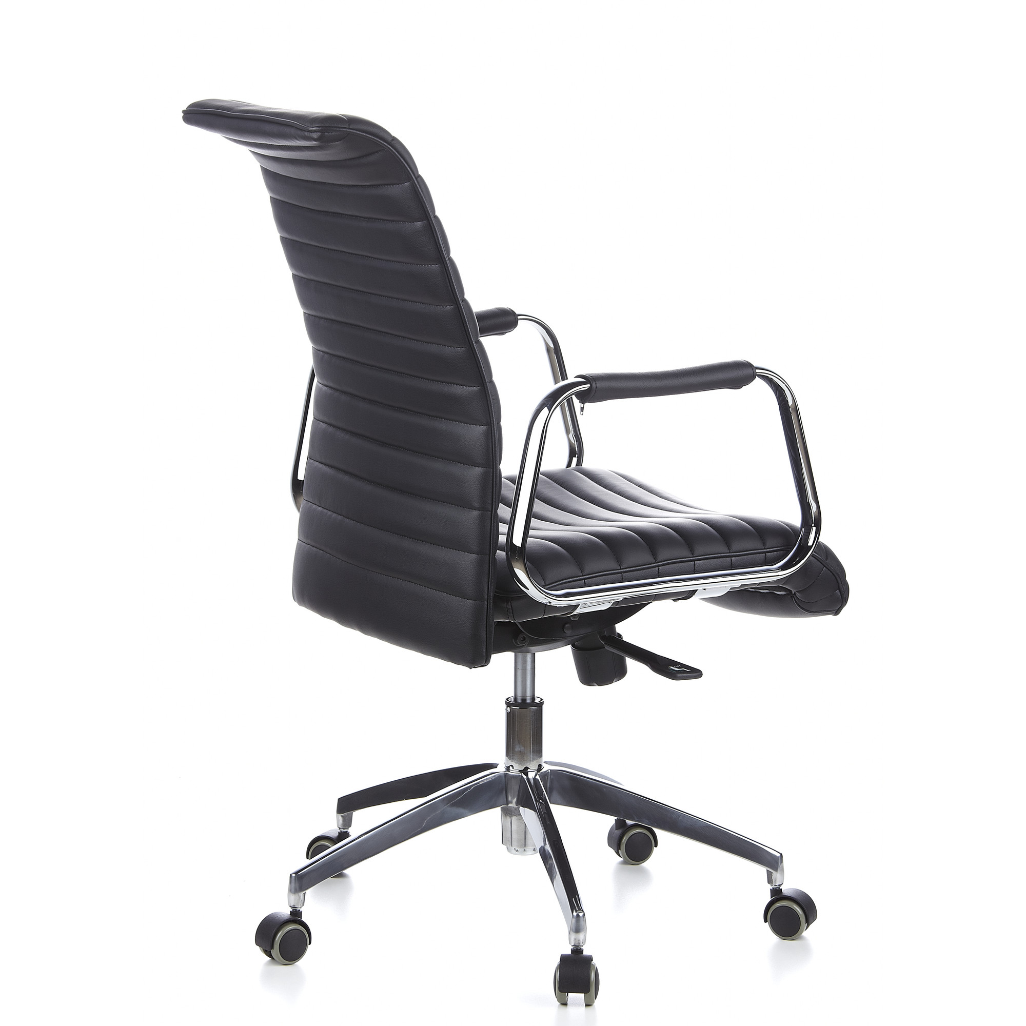 ASPERA 10 Swivel Office Chair with Casters Leather Black