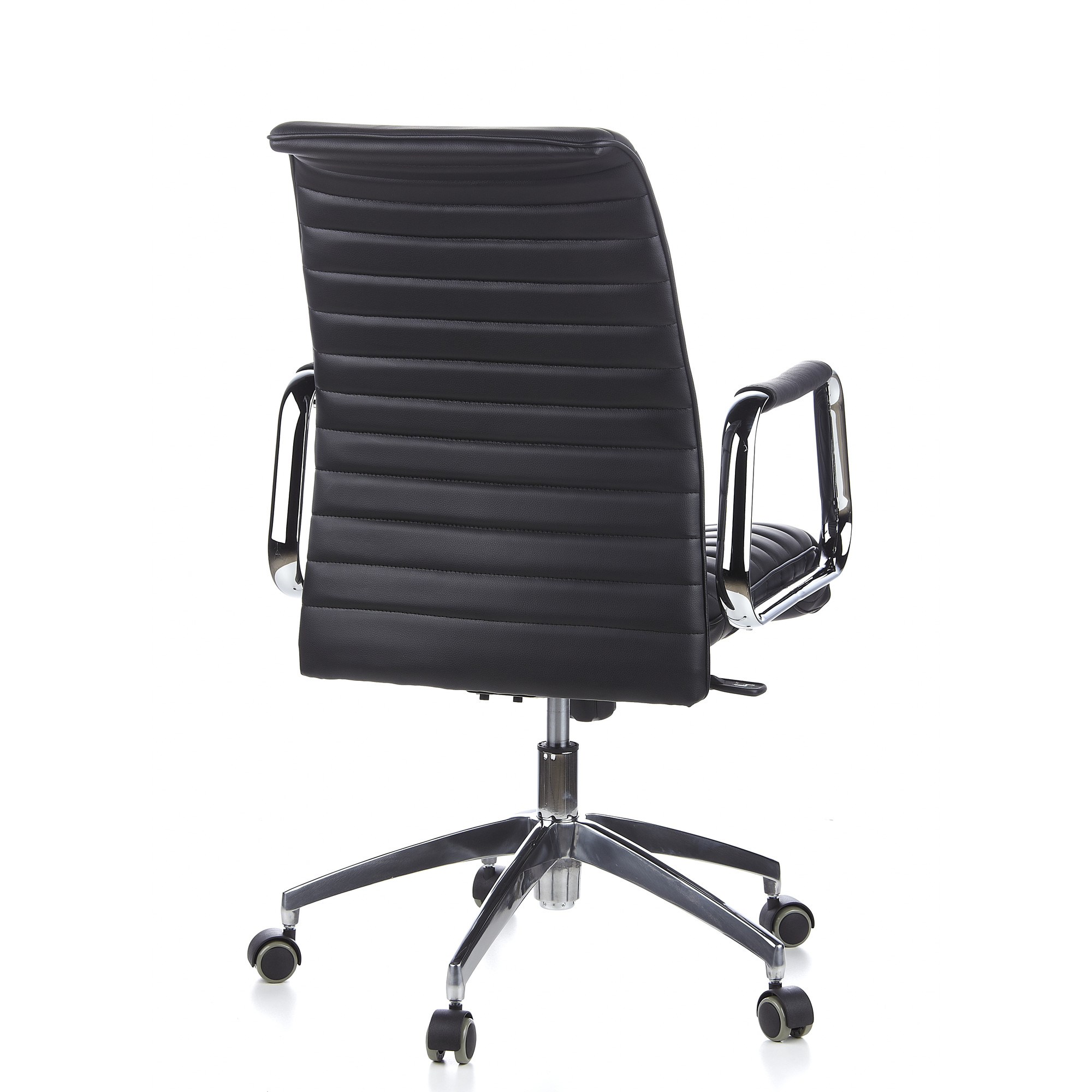 ASPERA 10 Swivel Office Chair with Casters Leather Black