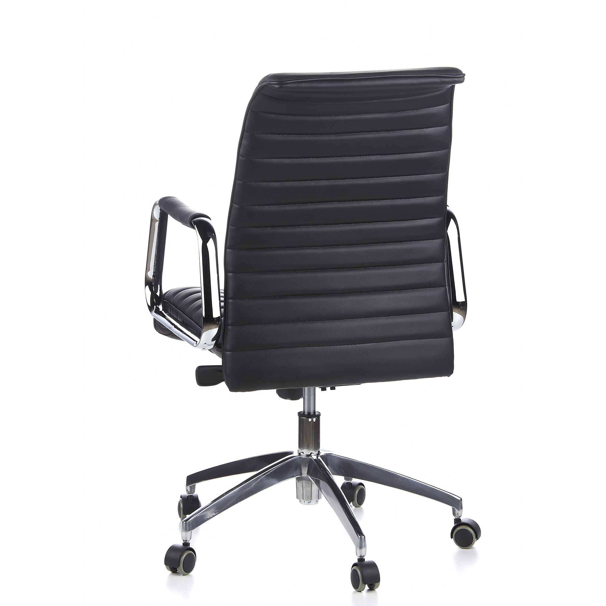 ASPERA 10 Swivel Office Chair with Casters Leather Black
