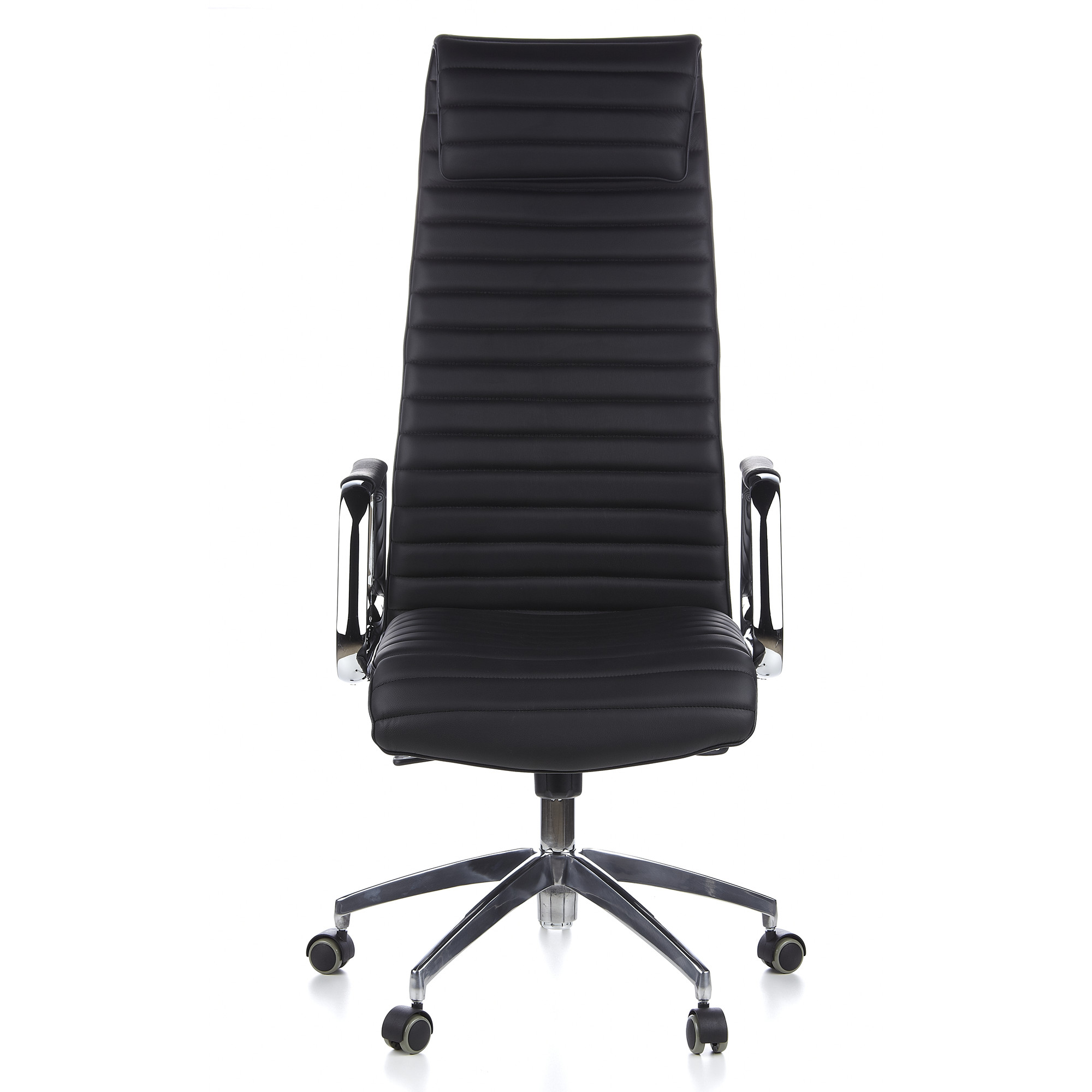 ASPERA 20 Office chair with casters Nappa leather Black