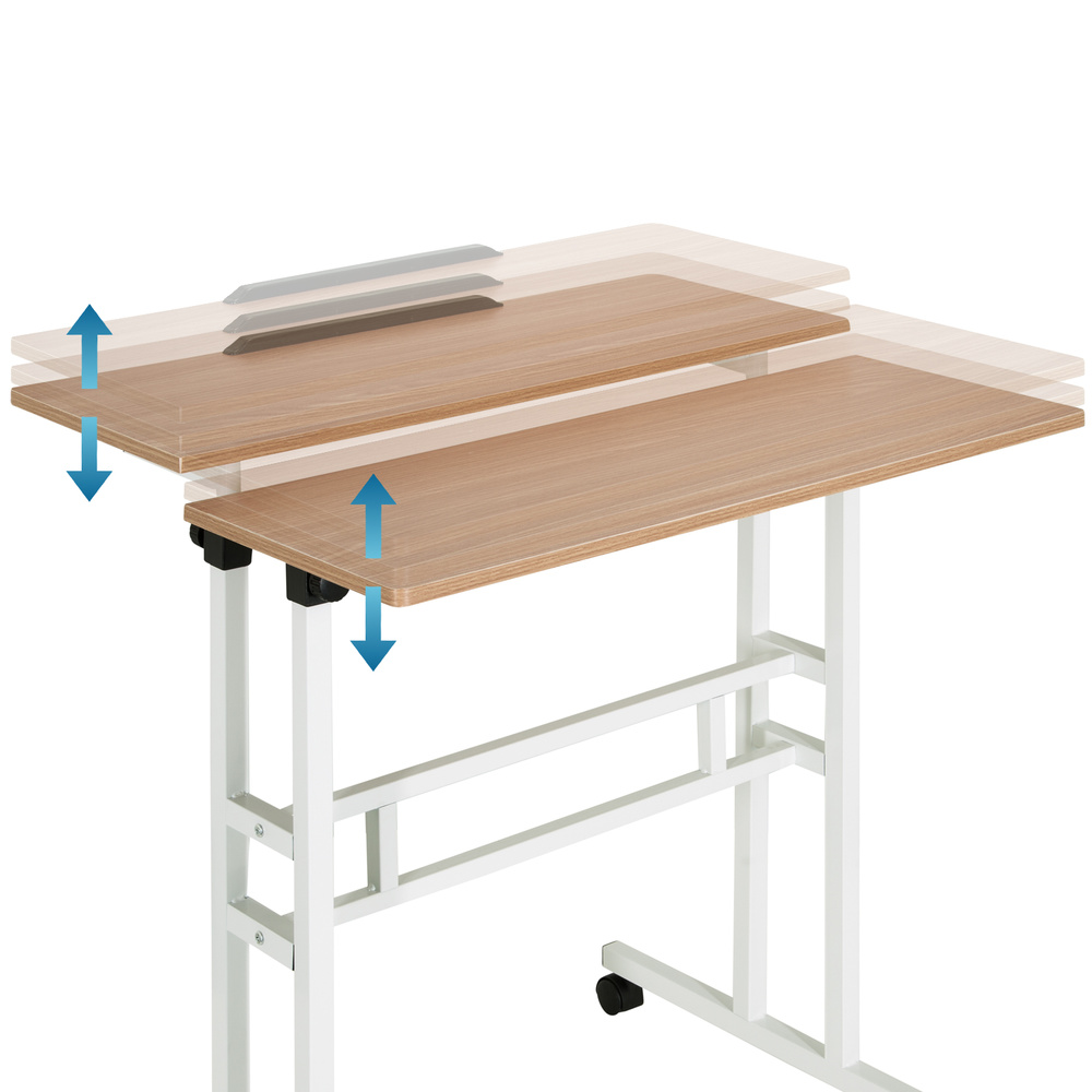 WORKSTATION I Desk with casters Wood White
