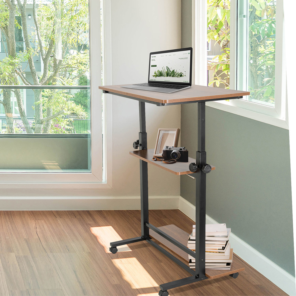 WORKSTATION II Standing desk height-adjustable Wood Black