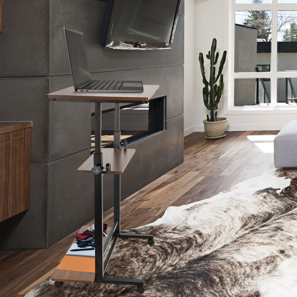 WORKSTATION II Standing desk height-adjustable Wood Black