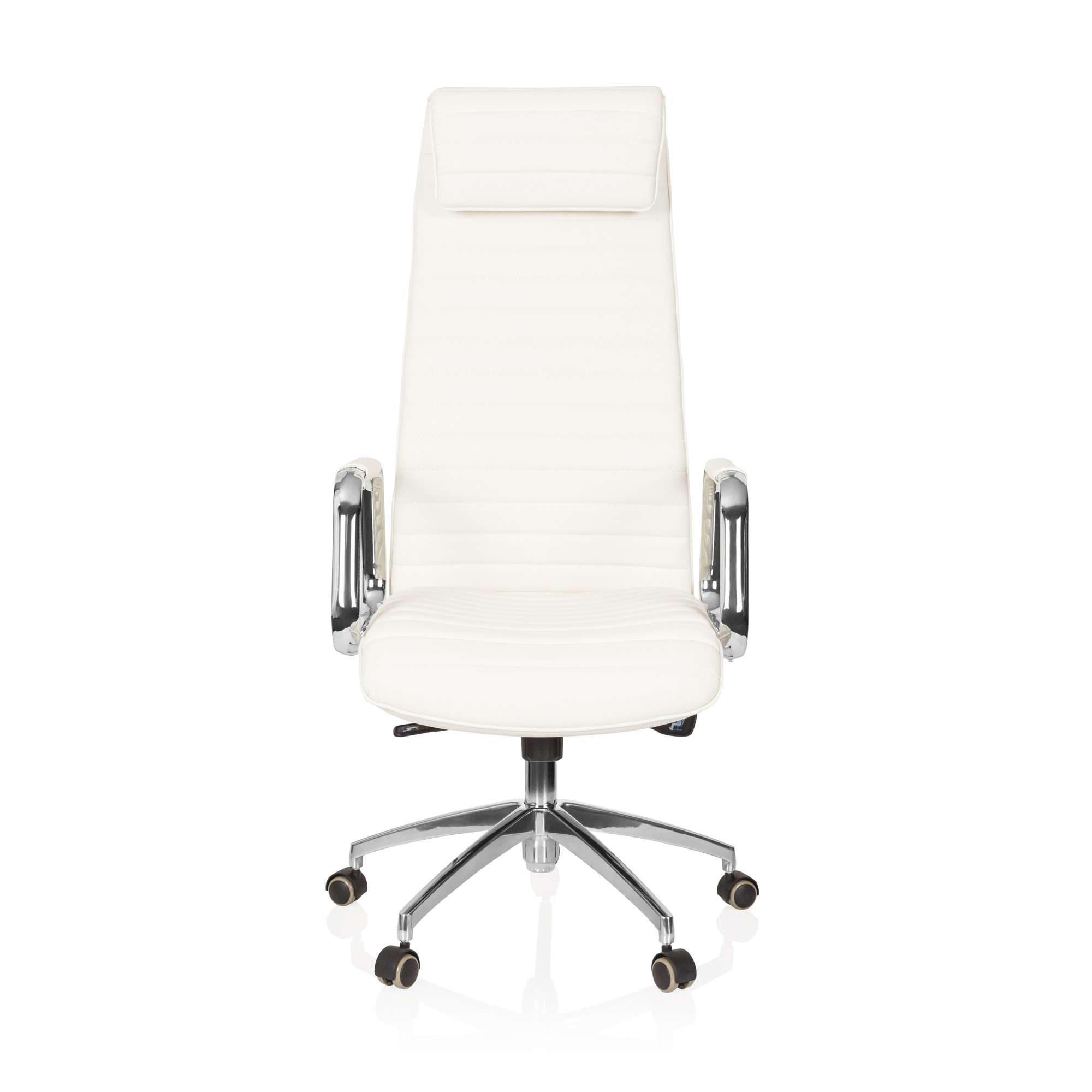 ASPERA 20 Office chair with casters Nappa leather White