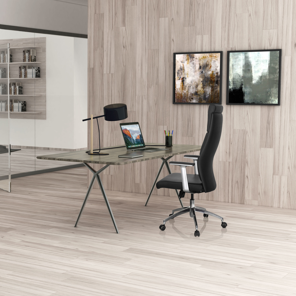 MONZA 20 Swivel Office Chair Leather Black