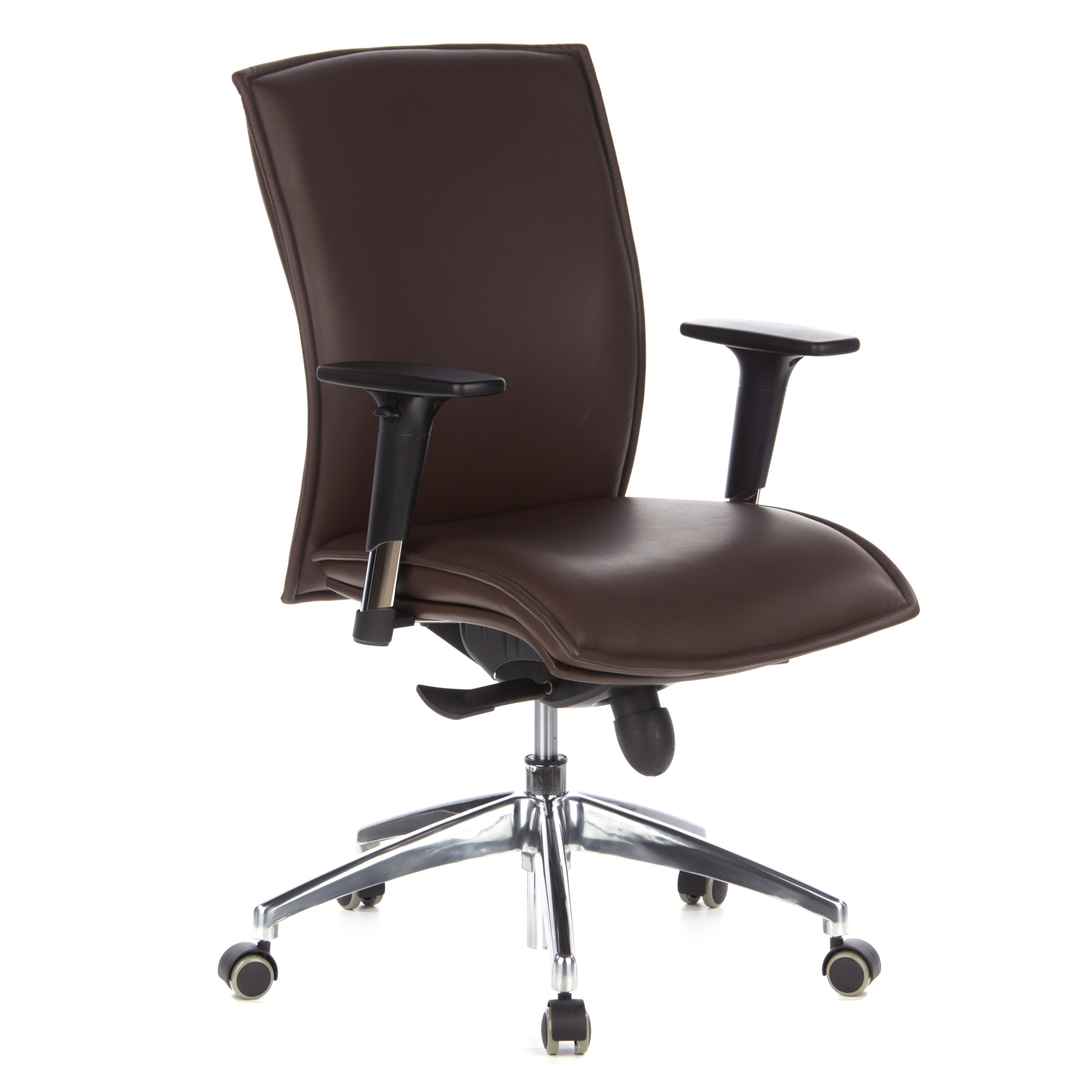 MURANO 10  Office chair with wheels Leather Brown