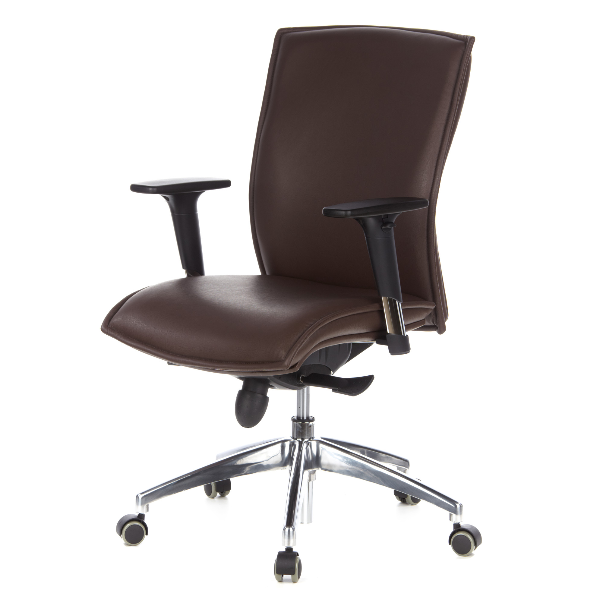MURANO 10  Office chair with wheels Leather Brown
