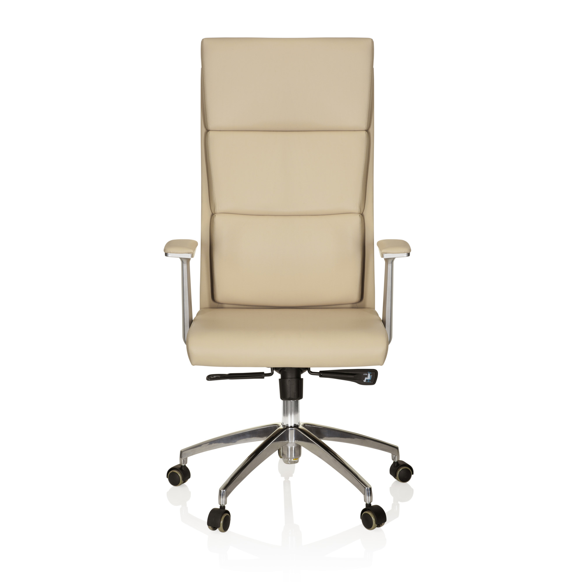 MONZA 20 Swivel Office Chair Leather Beige