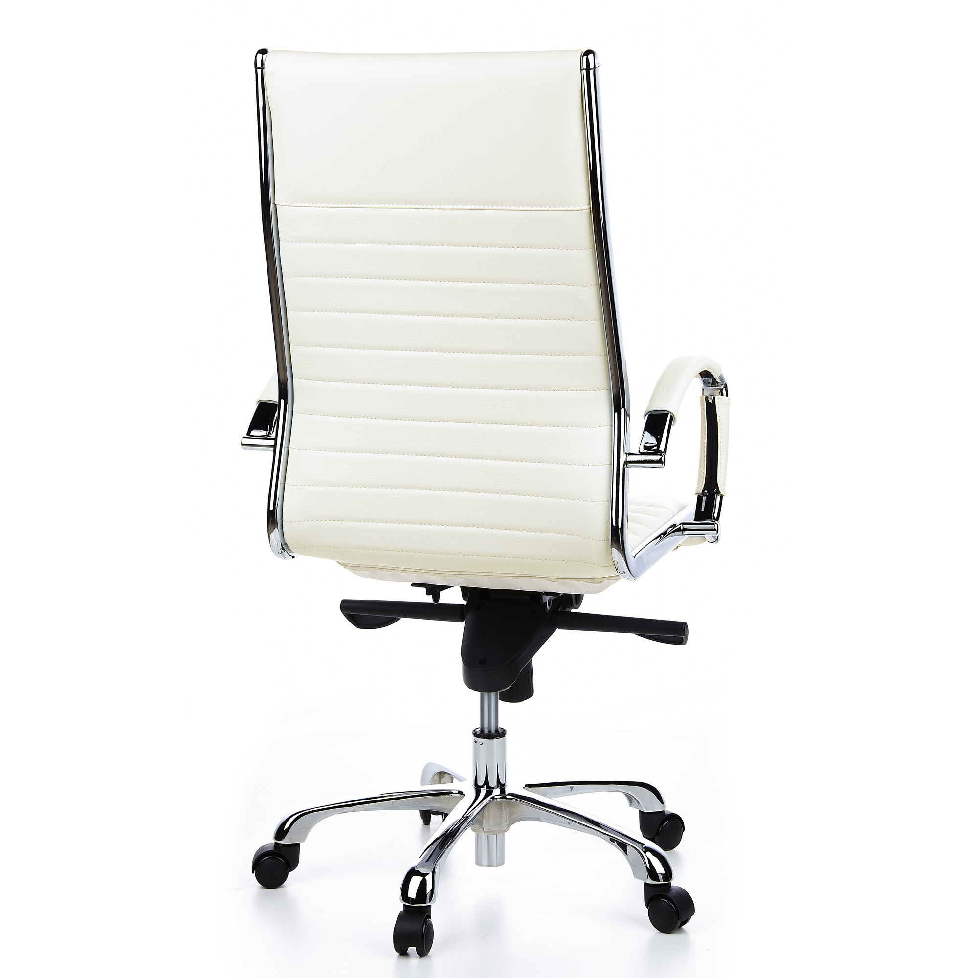 PARMA 20 Swivel office chair with casters, Leather, White
