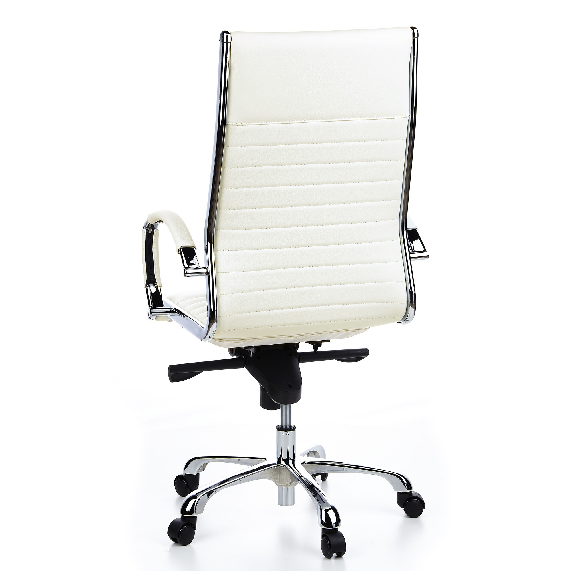 PARMA 20 Swivel office chair with casters, Leather, White
