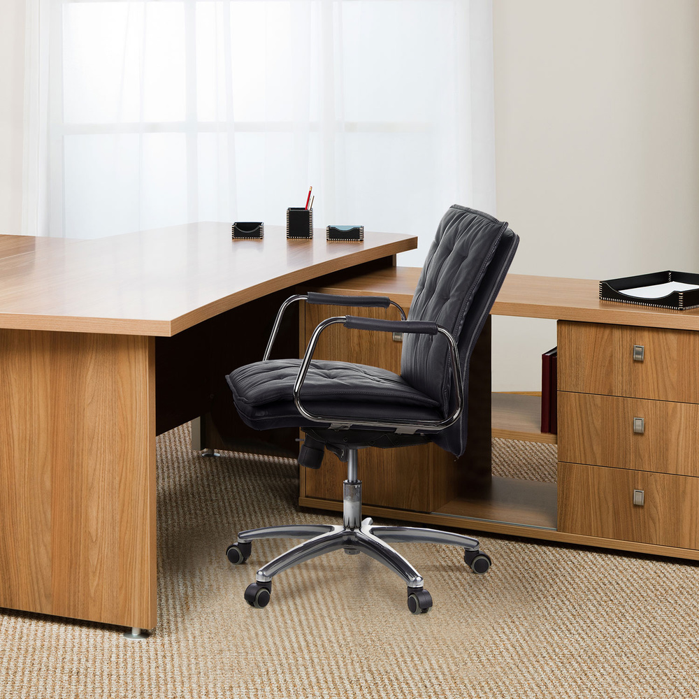 VILLA 10 Office Chair Leather Black