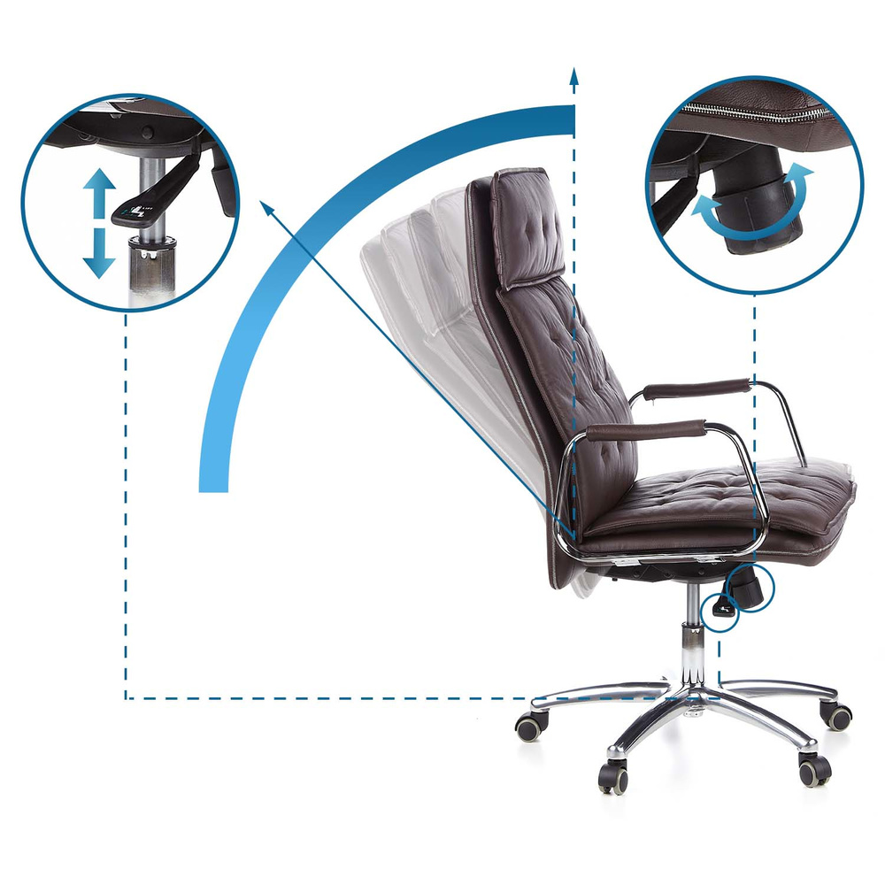 VILLA 20 Office chair Napa leather Brown