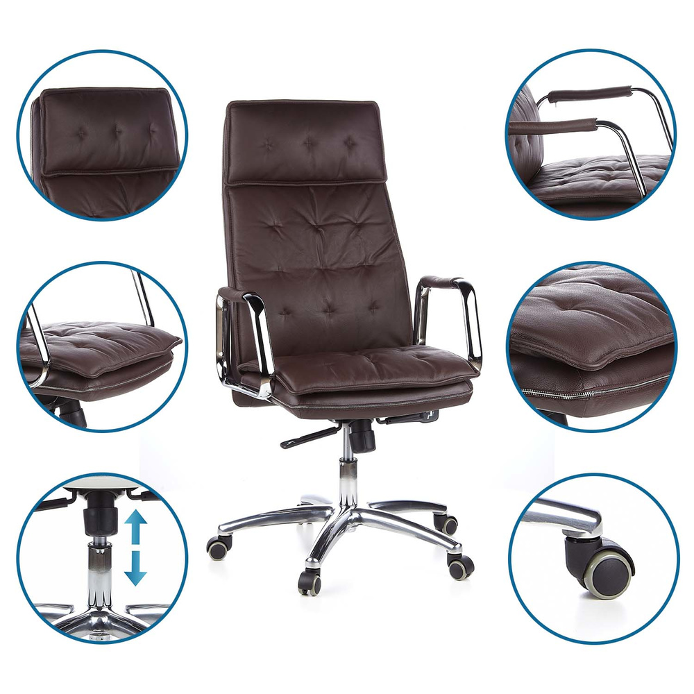 VILLA 20 Office chair Napa leather Brown