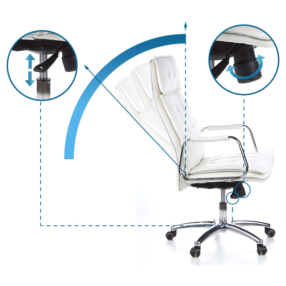 CHAIR 20 Office chair Nappa leather White