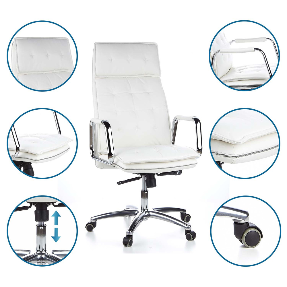 CHAIR 20 Office chair Nappa leather White