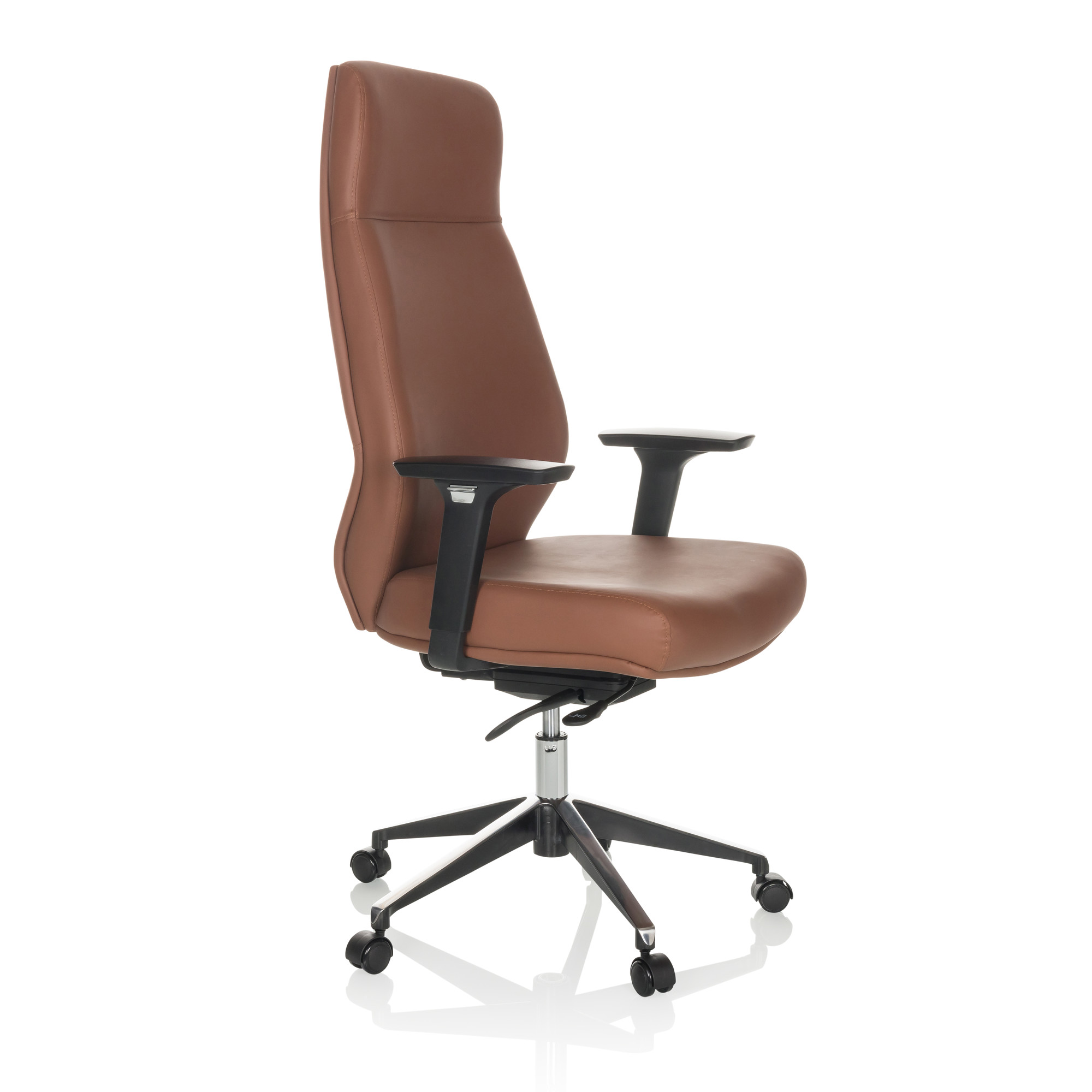 VITORO ECO Office Chair Swivel with Casters Faux Leather Brown