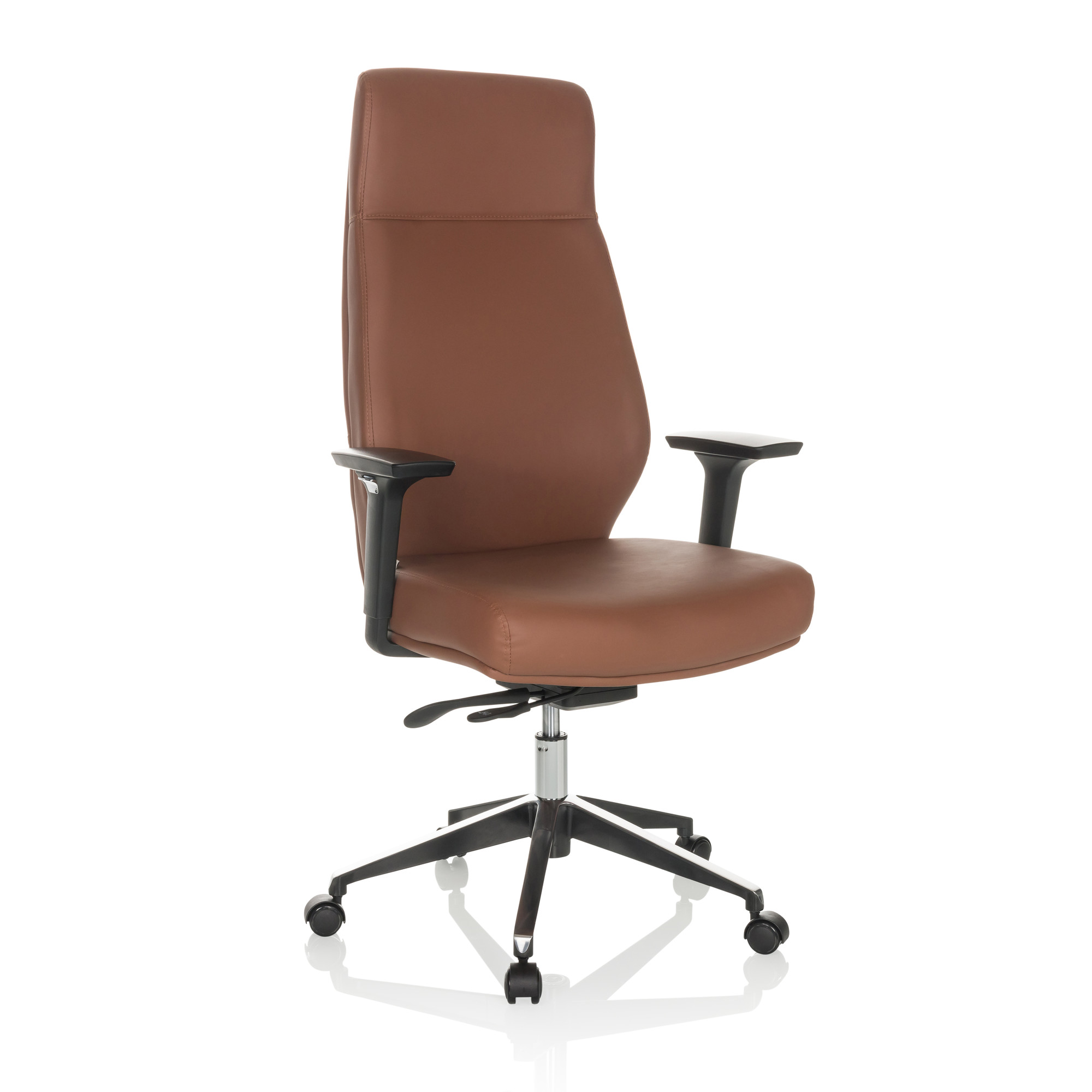 VITORO ECO Office Chair Swivel with Casters Faux Leather Brown