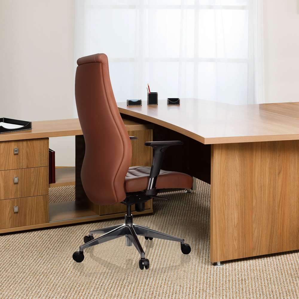 VITORO Office chair Faux leather Brown