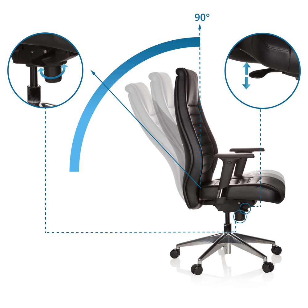 VITORO Office chair Faux leather Black