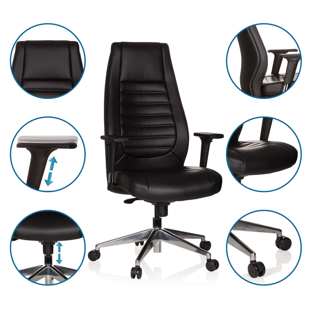 VITORO Office chair Faux leather Black