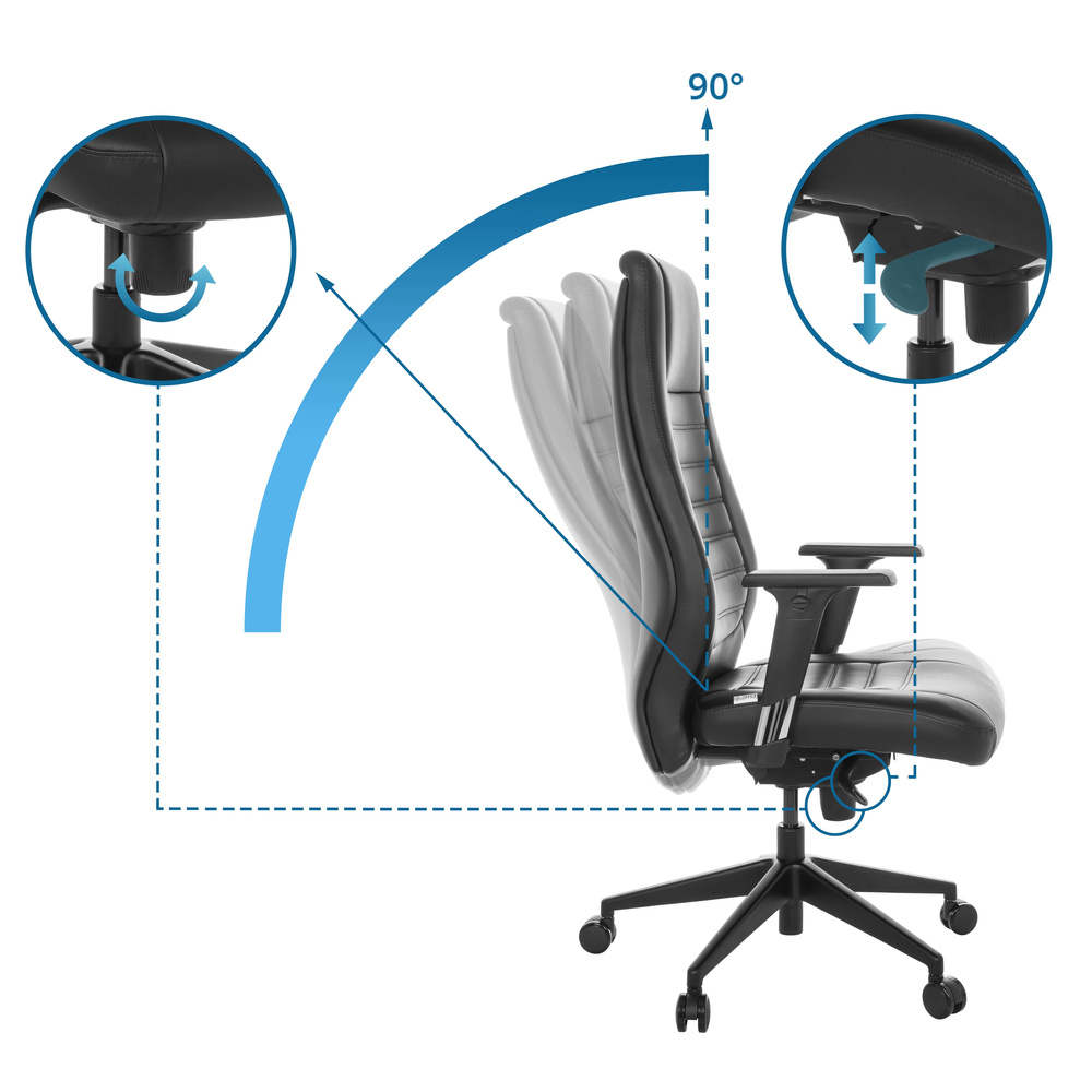 VITORO B Office chair Faux leather Black