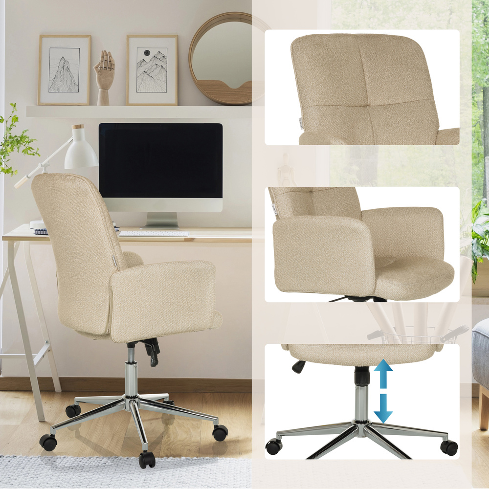 SOLAO 400 Swivel office chair with casters Beige