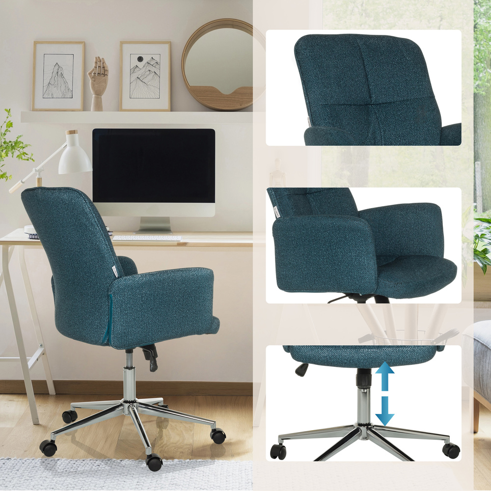 SOLAO 400 Office Chair Swivel with Casters Petrol