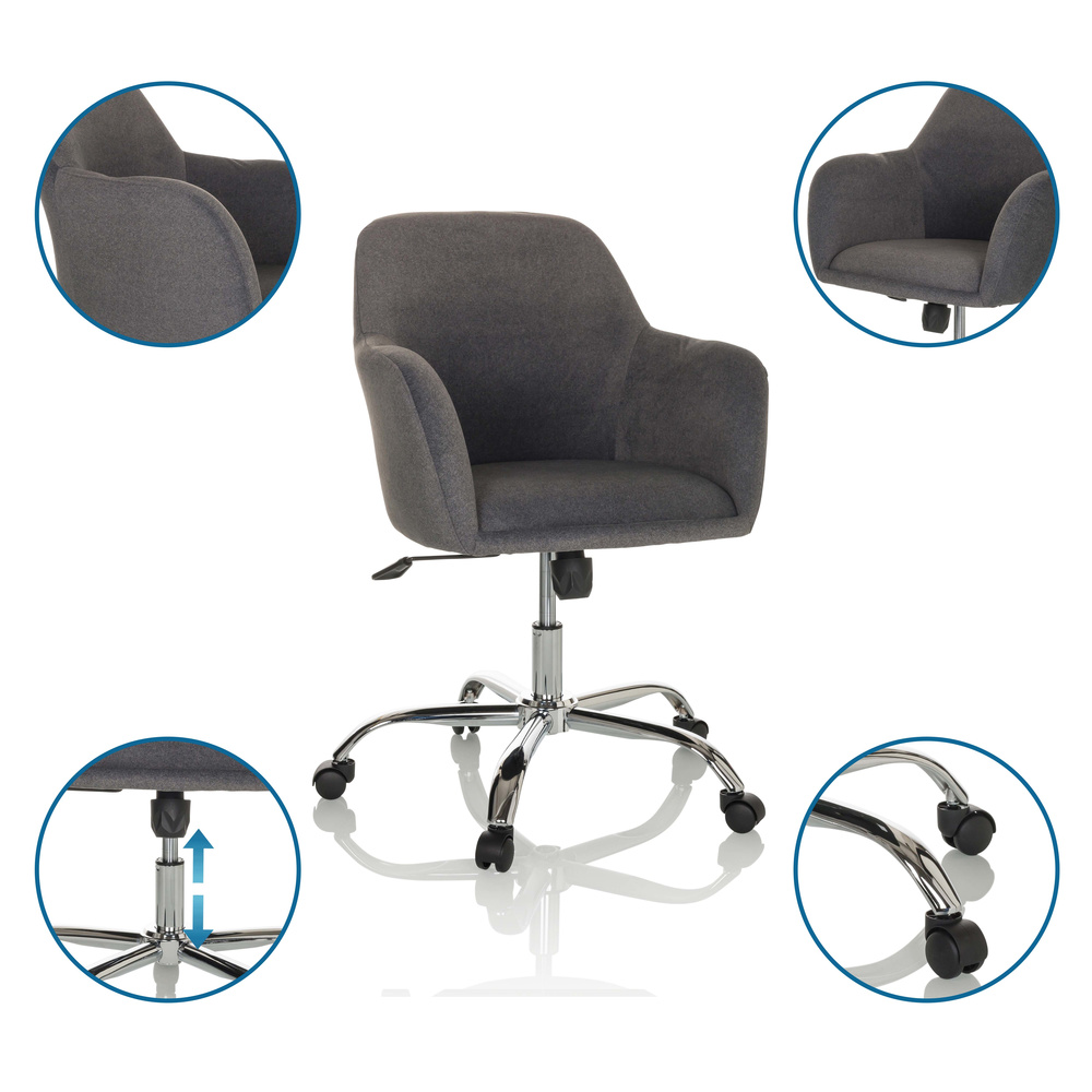 SOLAO 300 Swivel Office Chair Fabric Dark Grey