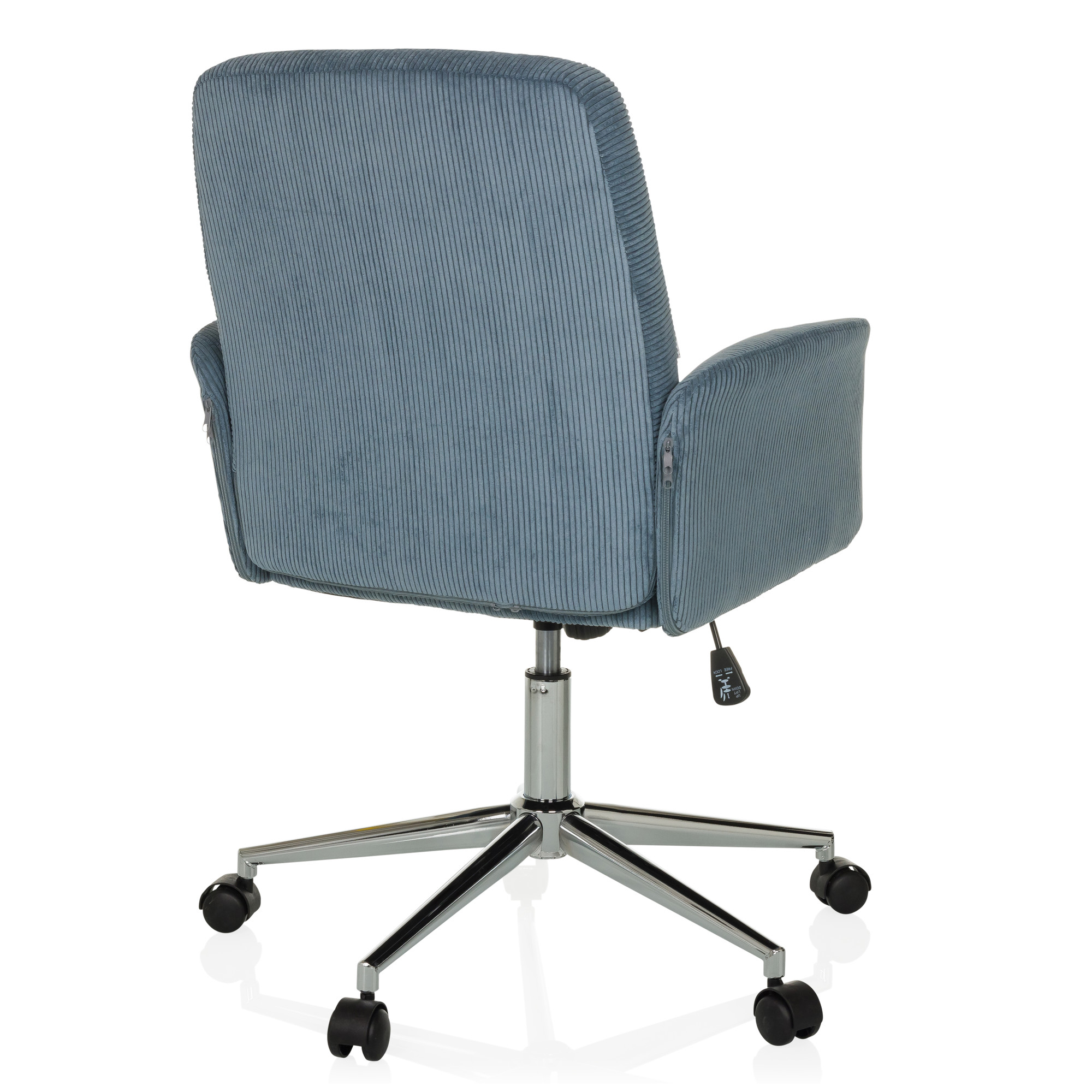 SOLAO CORD Bürostuhl Drehbar mit Cord-Optik Taubenblau