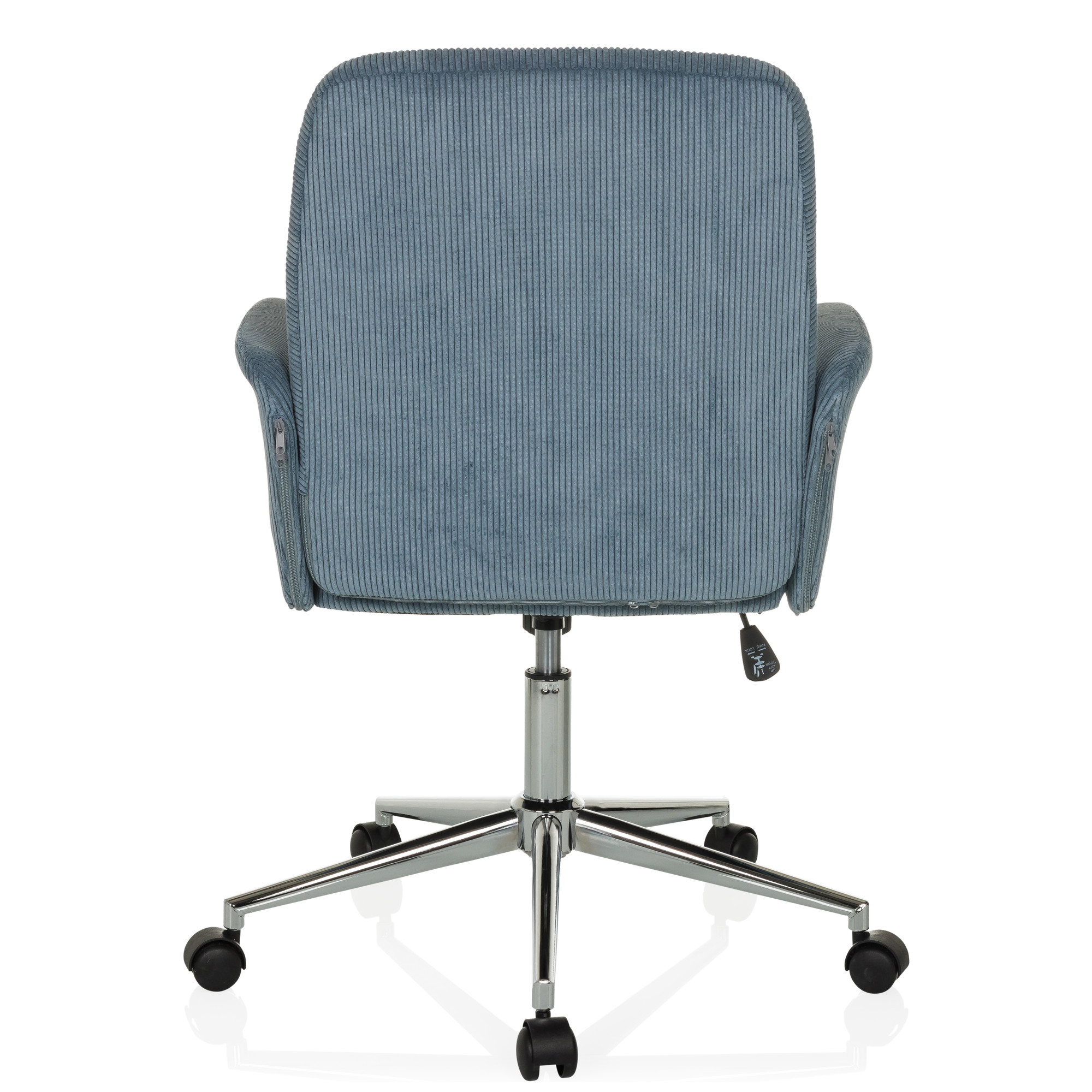 SOLAO CORD Bürostuhl Drehbar mit Cord-Optik Taubenblau