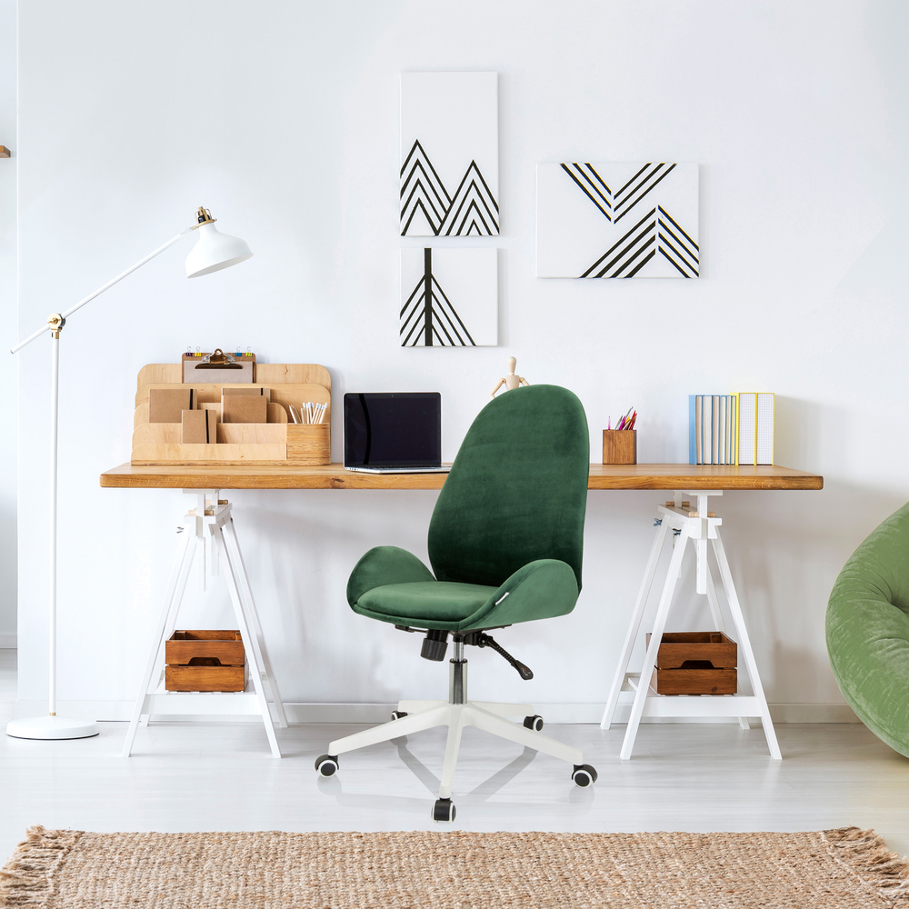 AVEA Office Chair Swivel with Casters Green