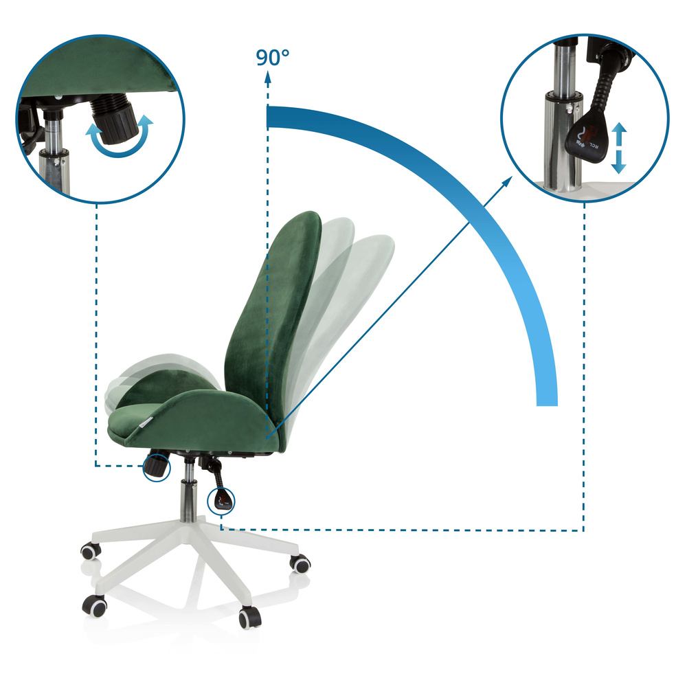 AVEA Office Chair Swivel with Casters Green