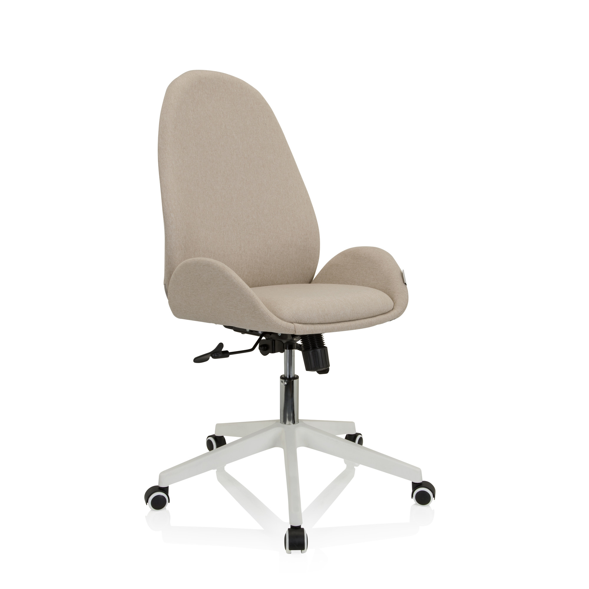 AVEA I Swivel Office Chair with Casters Fabric Beige