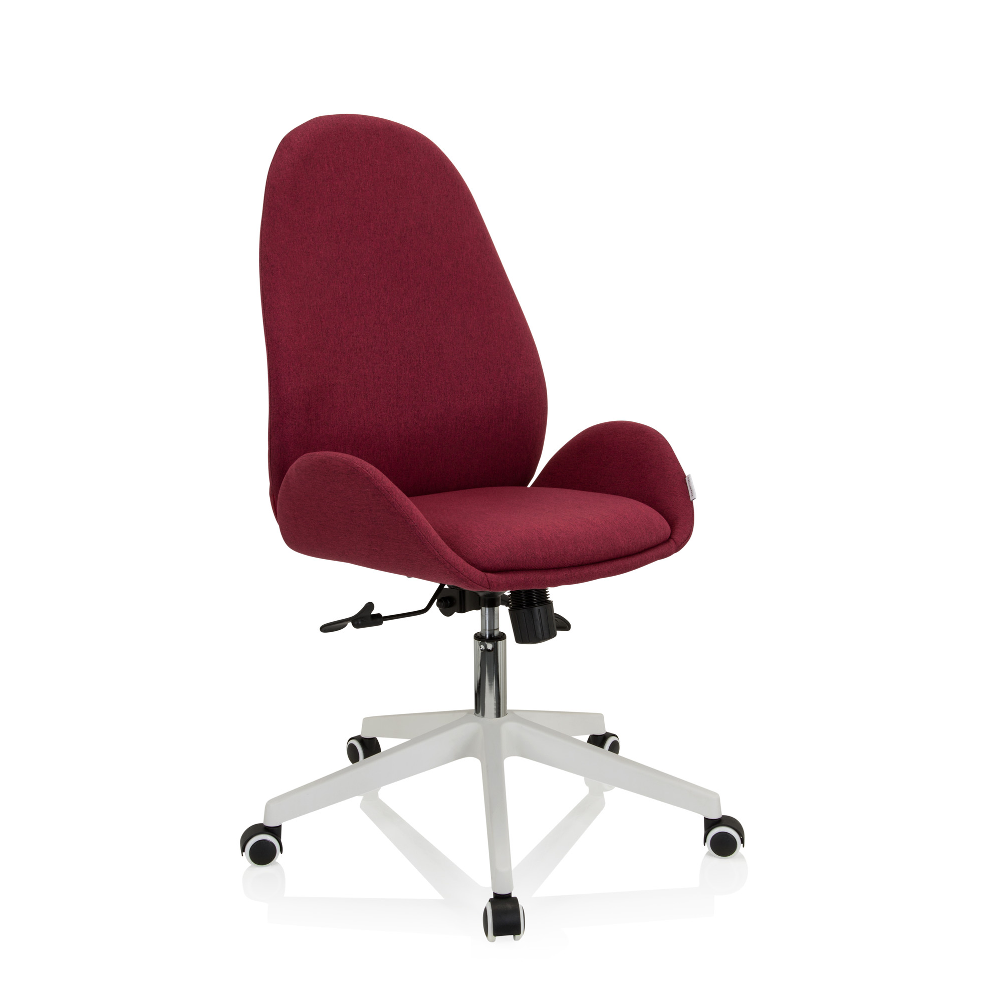 AVEA I Swivel office chair with casters Fabric Bordeaux