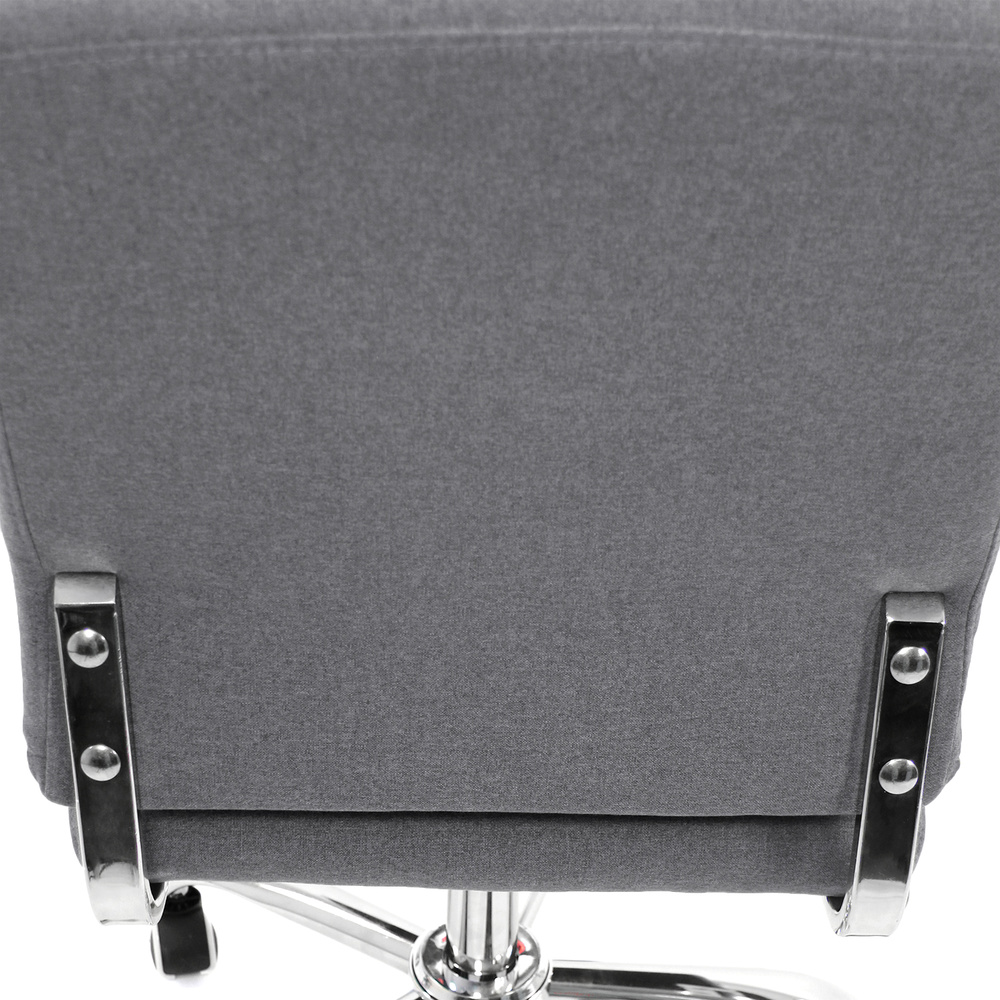 CHARLES I Office Chair Swivel with Casters Fabric Dark Grey