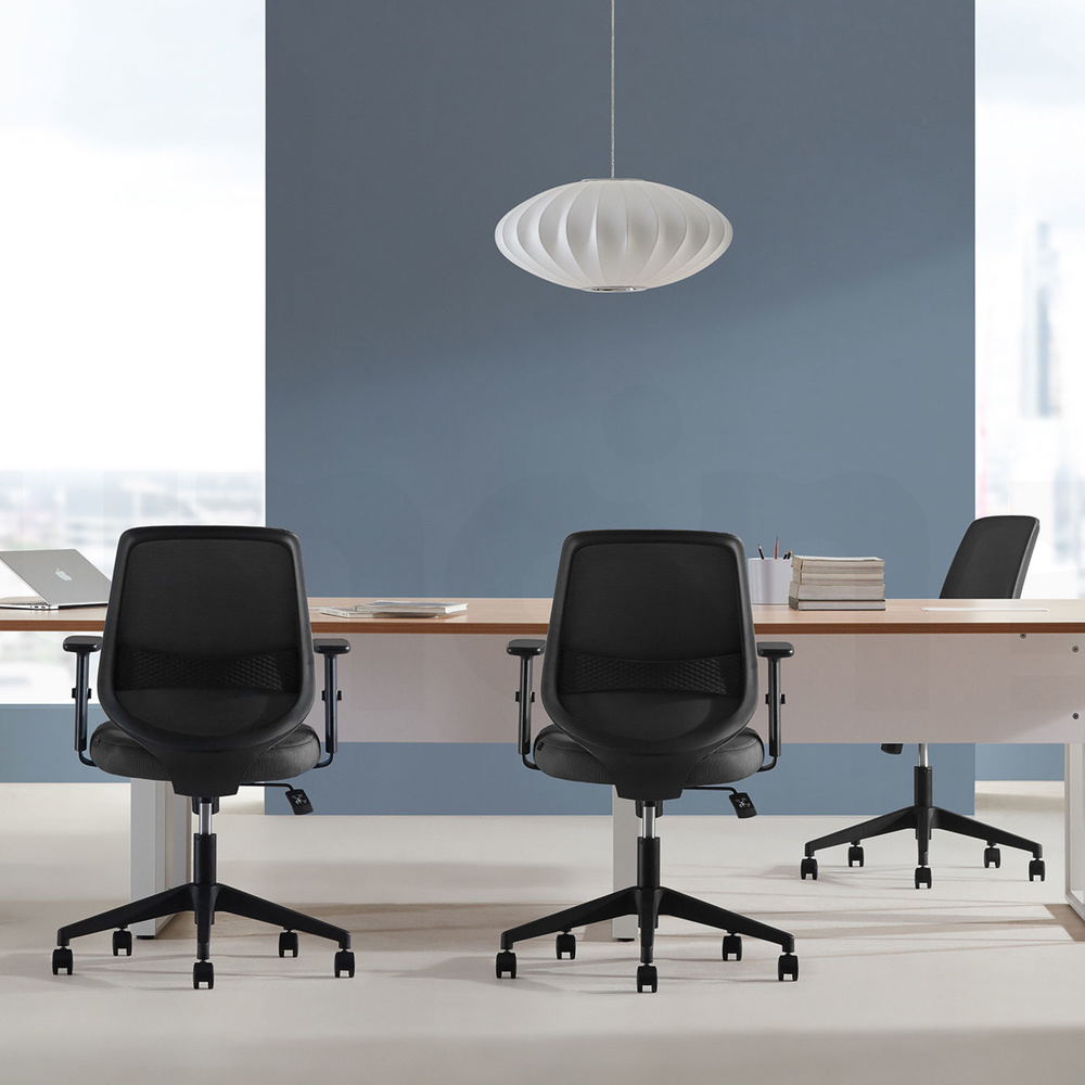 CHESTER Office chair Swivel with wheels Fabric Black