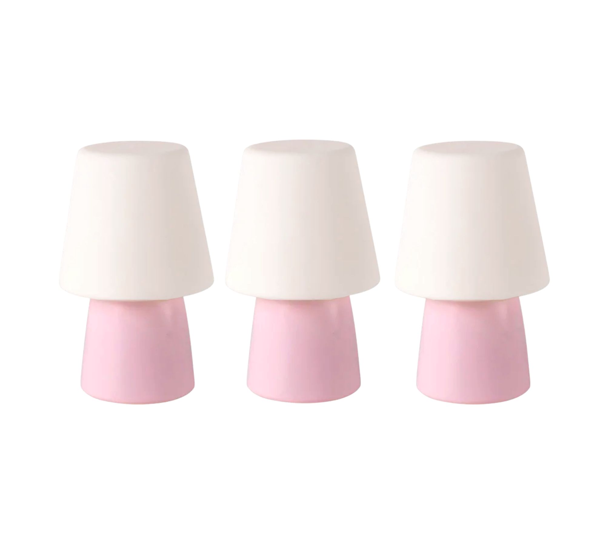 3x Tischleuchte Rosa