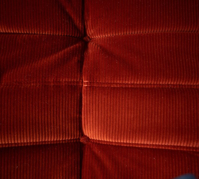 Togo Armchair Cord Amber Orange