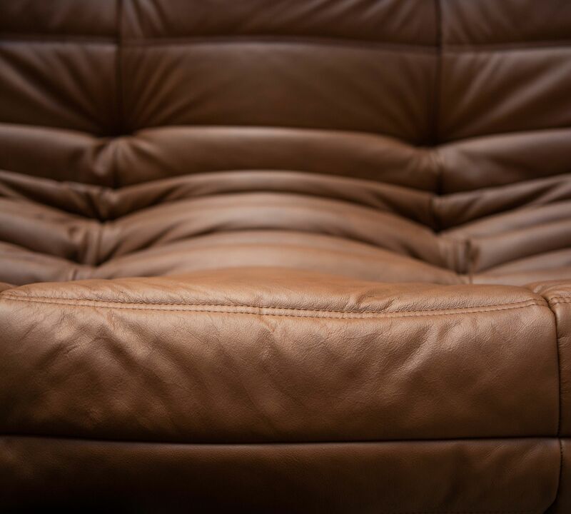Togo Sofa 2-seater Smooth Leather Folk Brown