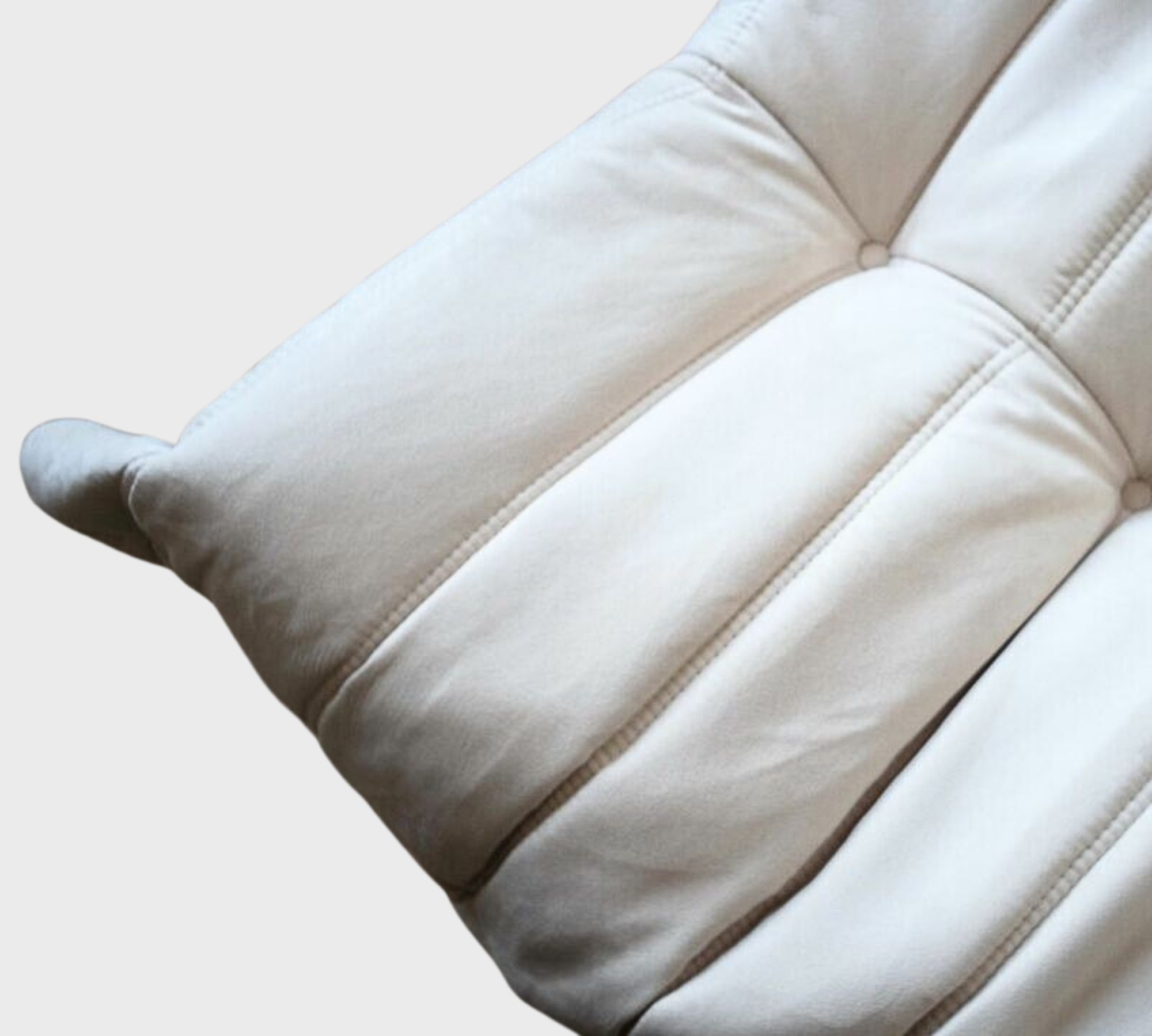 Togo Ottoman Faux Leather Light Beige