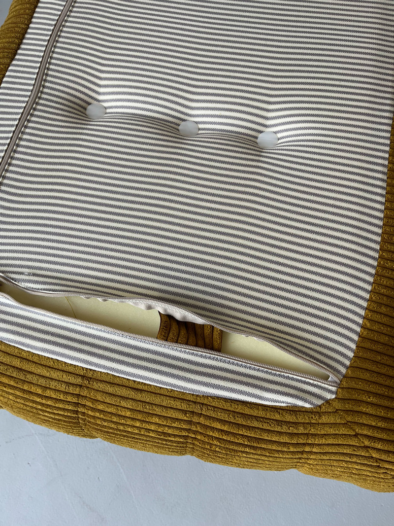 Togo Ottoman Cord Sand Brown