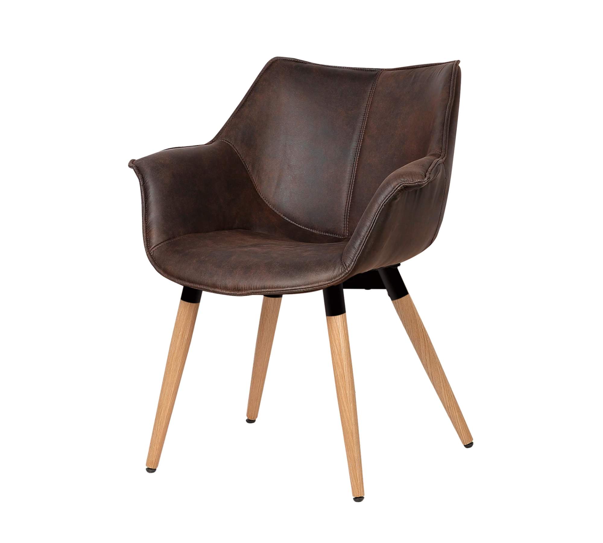 Armchair Solid wood Plastic Brown
