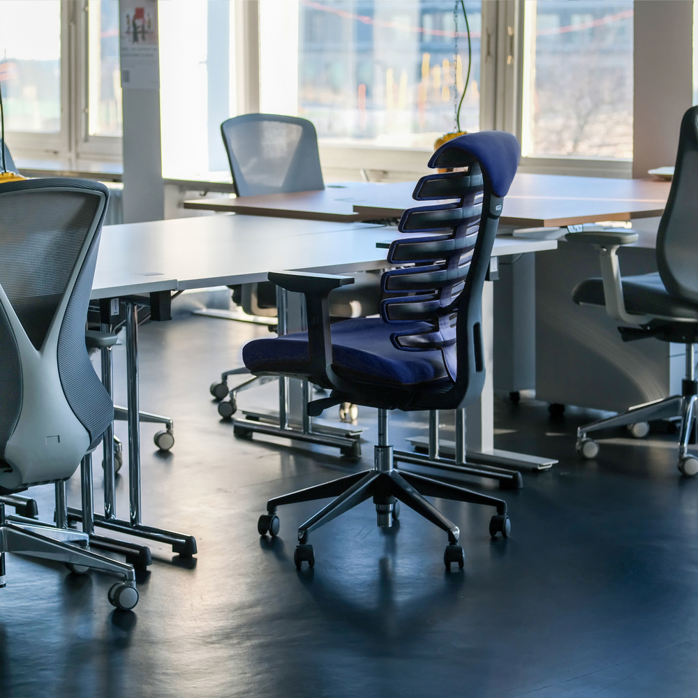 Ergo Line II Office Chair Swivel Fabric Blue