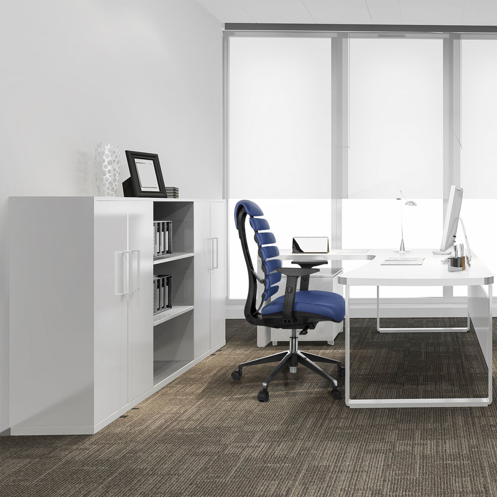 Ergo Line II Office Chair Swivel Fabric Blue