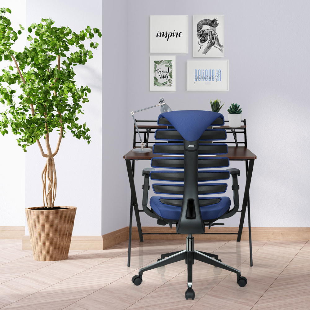 Ergo Line II Office Chair Swivel Fabric Blue