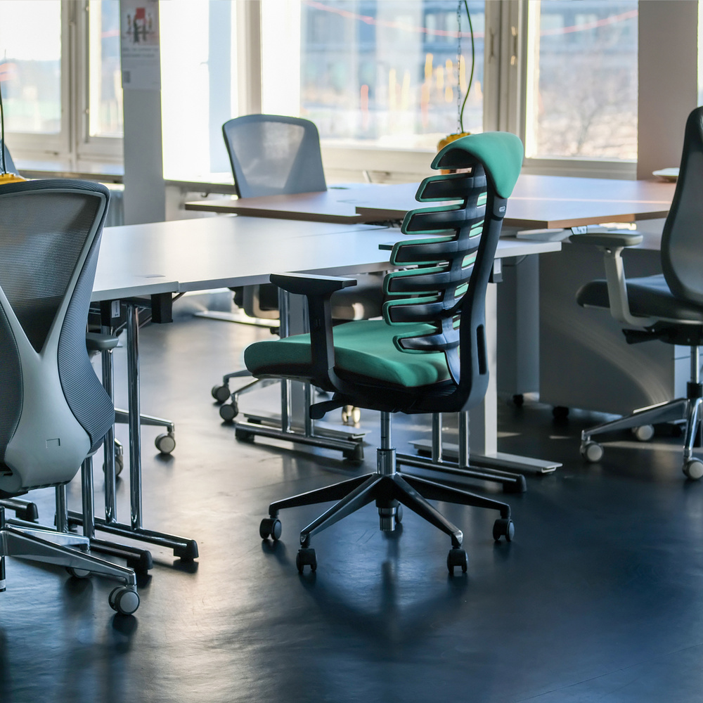 ERGO LINE II office chair Swivel Fabric Turquoise