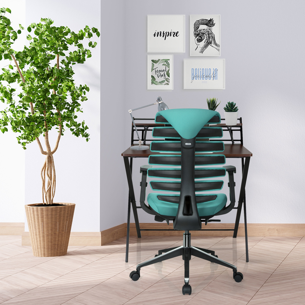 ERGO LINE II office chair Swivel Fabric Turquoise