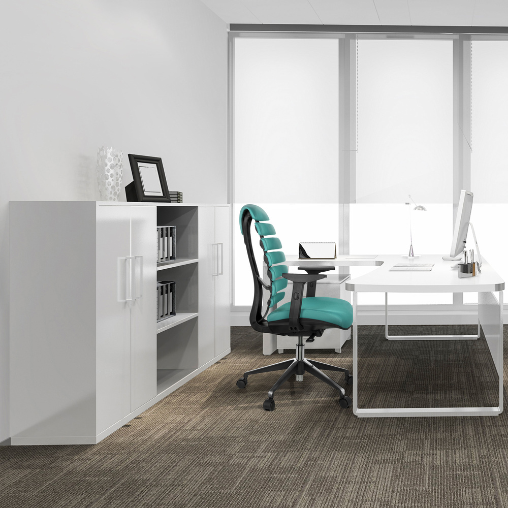 ERGO LINE II office chair Swivel Fabric Turquoise
